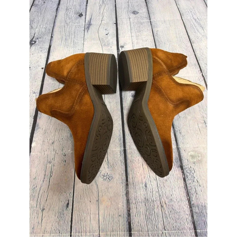NWT Sonoma Woodcut Whiskey Western Coastal Cowgirl Suede Leather Ankle Boots 9